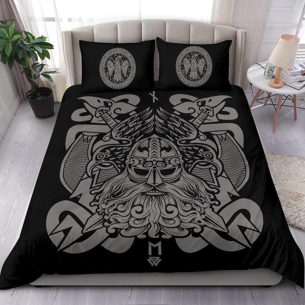 Duvet Covers Odin and his Ravens Duvet Cover and Pillow Cases Set Ancient Treasures Ancientreasures Viking Odin Thor Mjolnir Celtic Ancient Egypt Norse Norse Mythology