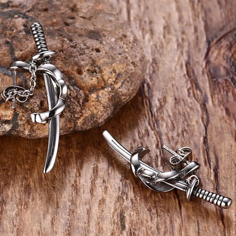 Earrings Ancient Japan Samurai Sword Earring Ancient Treasures Ancientreasures Viking Odin Thor Mjolnir Celtic Ancient Egypt Norse Norse Mythology