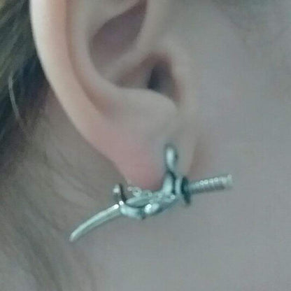 Earrings Ancient Japan Samurai Sword Earring Ancient Treasures Ancientreasures Viking Odin Thor Mjolnir Celtic Ancient Egypt Norse Norse Mythology