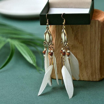 Earrings Style 6 Native American Ethnic Feather Dangle Earrings Ancient Treasures Ancientreasures Viking Odin Thor Mjolnir Celtic Ancient Egypt Norse Norse Mythology