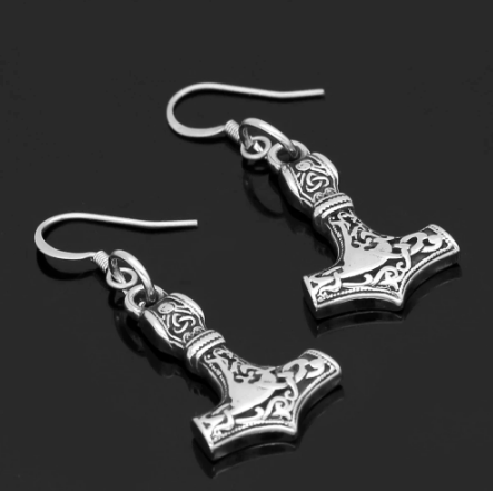Earrings Vikings Mjolnir Stainless Steel Earrings Ancient Treasures Ancientreasures Viking Odin Thor Mjolnir Celtic Ancient Egypt Norse Norse Mythology