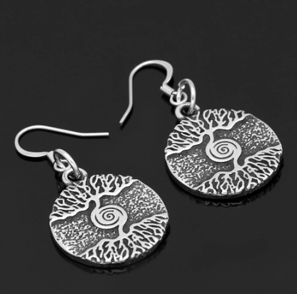 Earrings Vikings Yggdrasil Stainless Steel Earrings Ancient Treasures Ancientreasures Viking Odin Thor Mjolnir Celtic Ancient Egypt Norse Norse Mythology