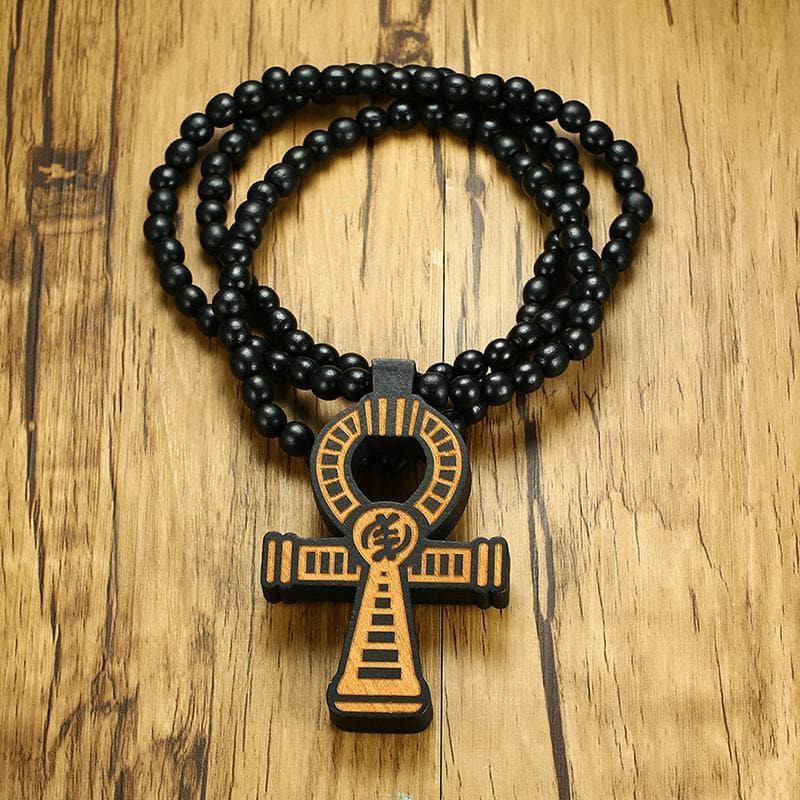 Egypt Wooden Beads Ankh Necklace Ancient Treasures Ancientreasures Viking Odin Thor Mjolnir Celtic Ancient Egypt Norse Norse Mythology