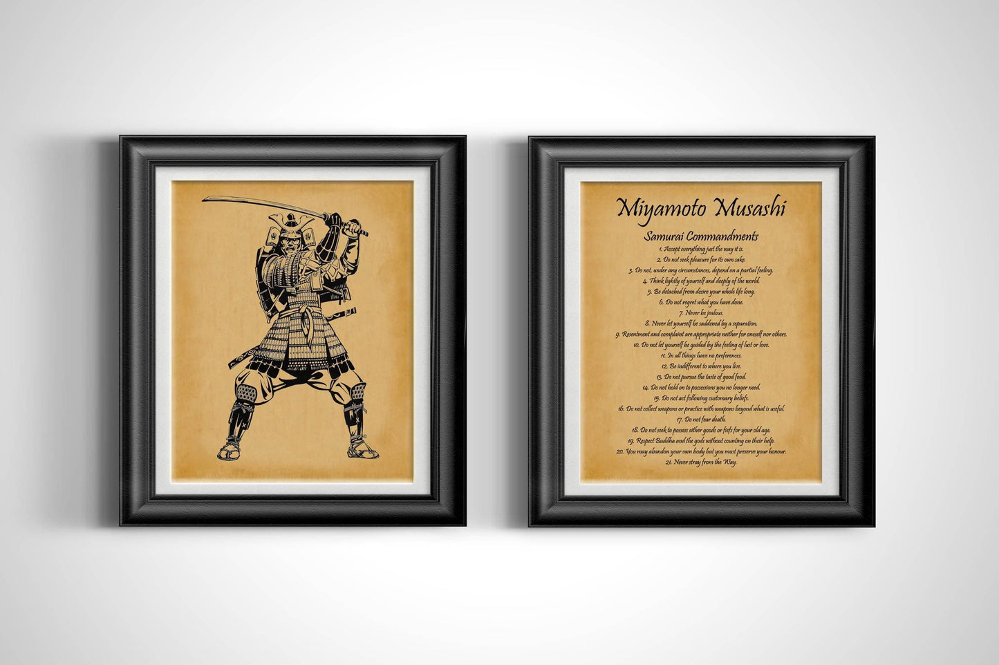 Feudal Japan Miyamoto Musashi - The Book of Five Rings Wall Art Set