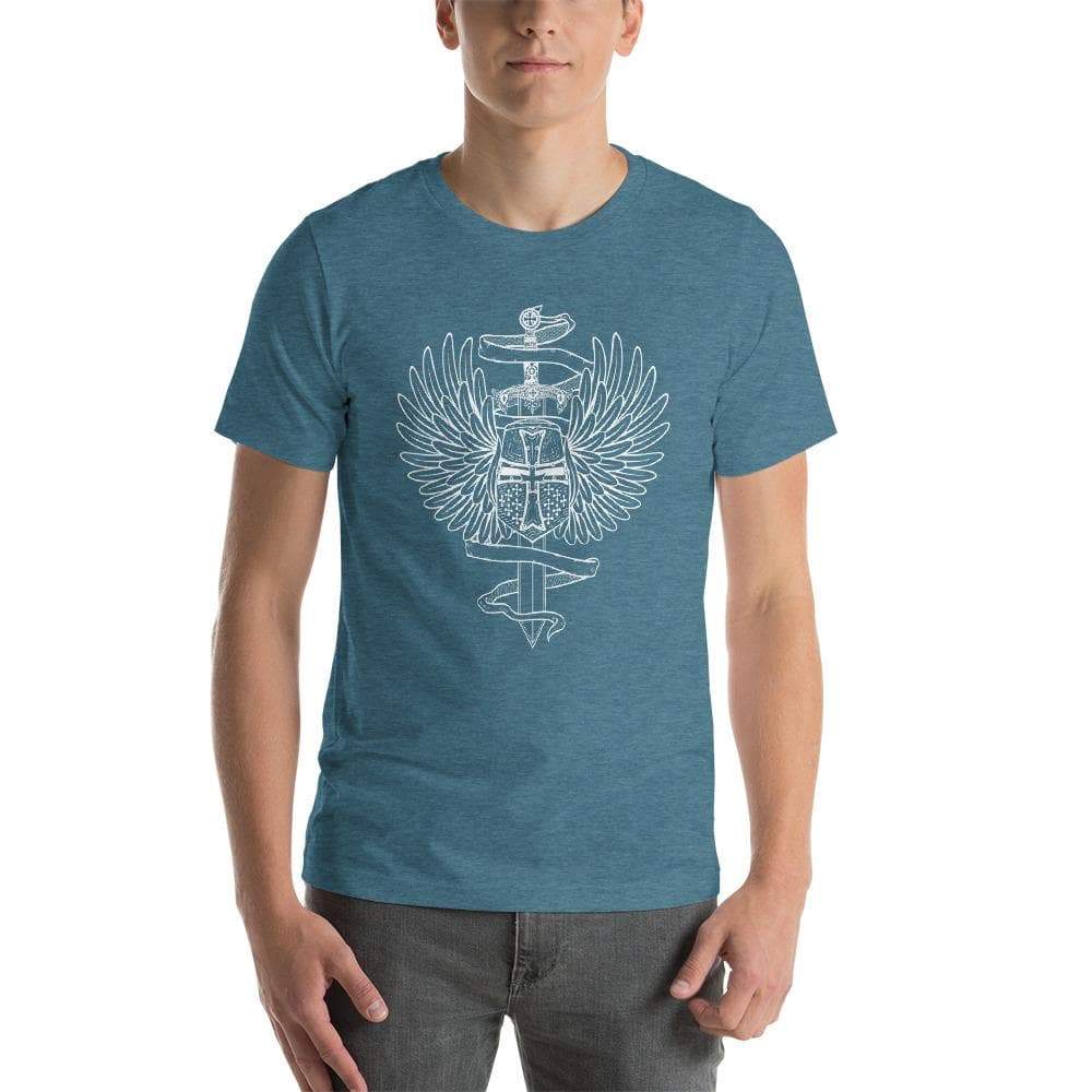 Winged Templar Helmet and Sword Unisex T-Shirt