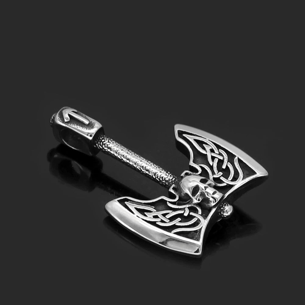 Jewelry Vikings Axe and Tiwaz Rune Stainless Steel Necklace Ancient Treasures Ancientreasures Viking Odin Thor Mjolnir Celtic Ancient Egypt Norse Norse Mythology