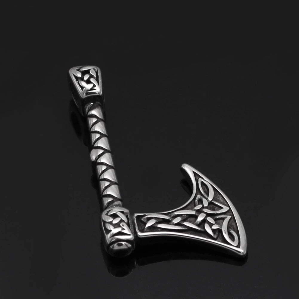 Jewelry Vikings Axe Celtic Knot Stainless Steel Necklace Ancient Treasures Ancientreasures Viking Odin Thor Mjolnir Celtic Ancient Egypt Norse Norse Mythology