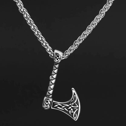 Jewelry Vikings Axe Celtic Knot Stainless Steel Necklace Ancient Treasures Ancientreasures Viking Odin Thor Mjolnir Celtic Ancient Egypt Norse Norse Mythology