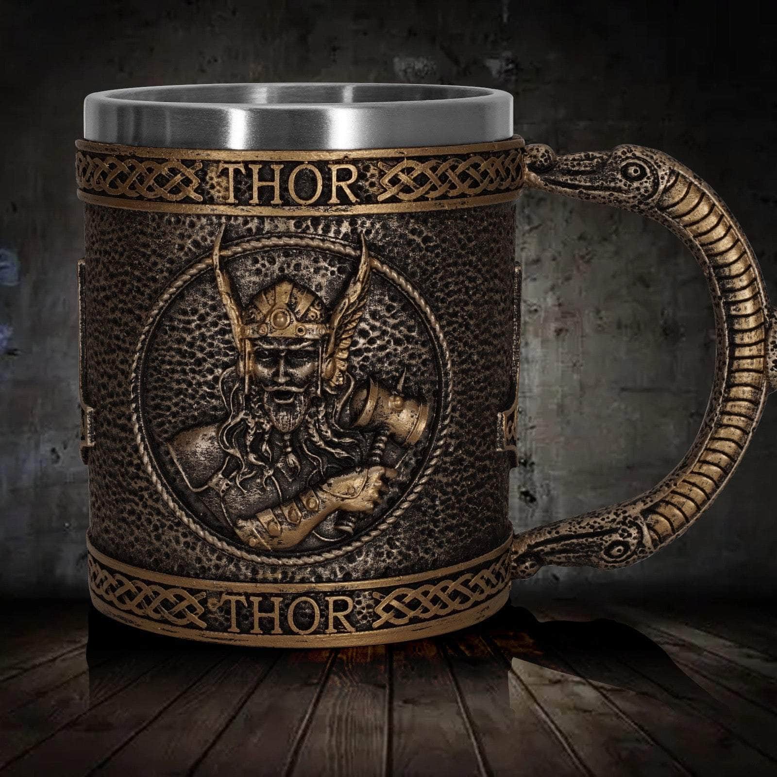 Mugs Viking Nordic Thor Stainless Steel Mug Ancient Treasures Ancientreasures Viking Odin Thor Mjolnir Celtic Ancient Egypt Norse Norse Mythology