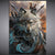 Native American 35x50cmx3pcs / No Frame Native American Indian Wolf Warrior Canvas