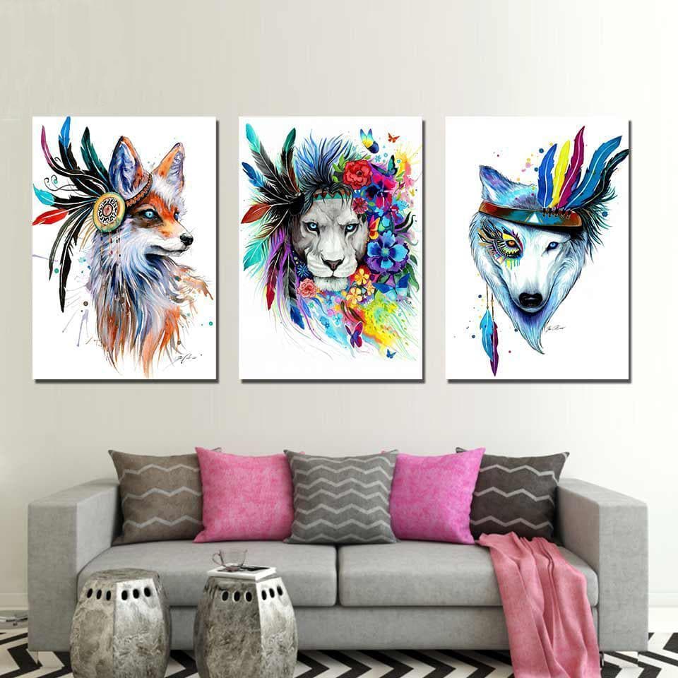 Native American Native American Animal Canvas