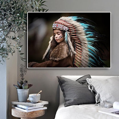 Native American Native American Kid Canvas