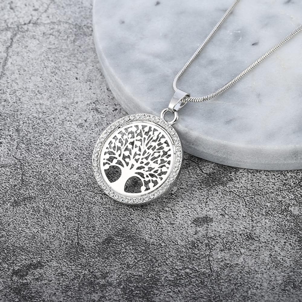 Necklace Delicate Jeweled Tree of Life Pendant Necklace