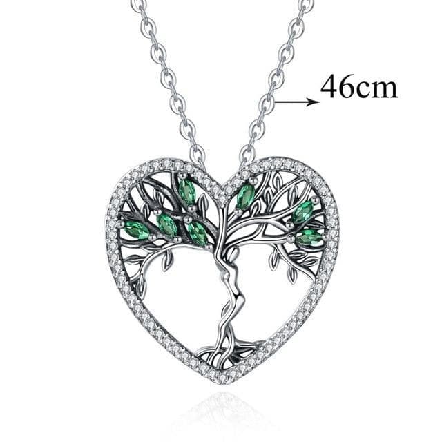 Necklaces 18 inch chain EUDORA 925 Sterling Silver Tree of Life Pendant Clear Green CZ Necklaces Independent freedom goddess necklace Women Jewelry D497|Necklaces| Ancient Treasures Ancientreasures Viking Odin Thor Mjolnir Celtic Ancient Egypt Norse Norse Mythology