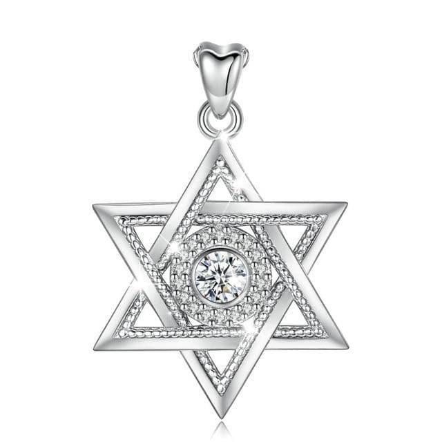 Necklaces only pendant EUDORA 925 Sterling Silver Star of David & Cubic Zirconia Pendant Necklace Fashion Hexagram CZ Jewelry for Anniversary Gift D334|Necklaces| Ancient Treasures Ancientreasures Viking Odin Thor Mjolnir Celtic Ancient Egypt Norse Norse Mythology