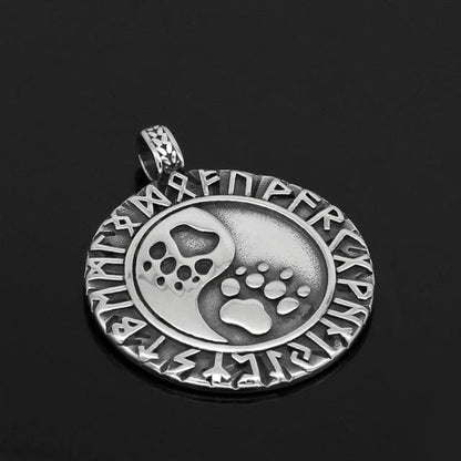 Necklaces Pendant Only Vikings Runes Bear Paw Stainless Steel Necklace Ancient Treasures Ancientreasures Viking Odin Thor Mjolnir Celtic Ancient Egypt Norse Norse Mythology