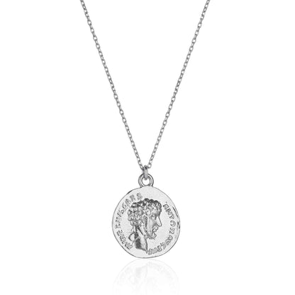 Necklaces Silver Ancient Rome Marcus Aurelius Necklace - Museum Quality Replica of an Ancient Roman Coin Ancient Treasures Ancientreasures Viking Odin Thor Mjolnir Celtic Ancient Egypt Norse Norse Mythology