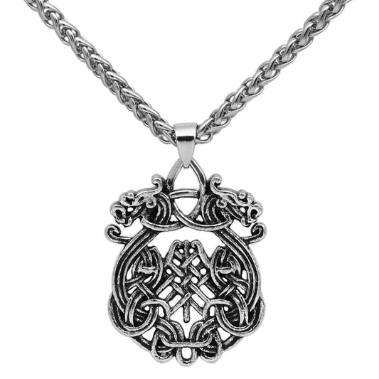 Necklaces Vikings Dragon Fafnir Stainless Steel Necklace Ancient Treasures Ancientreasures Viking Odin Thor Mjolnir Celtic Ancient Egypt Norse Norse Mythology