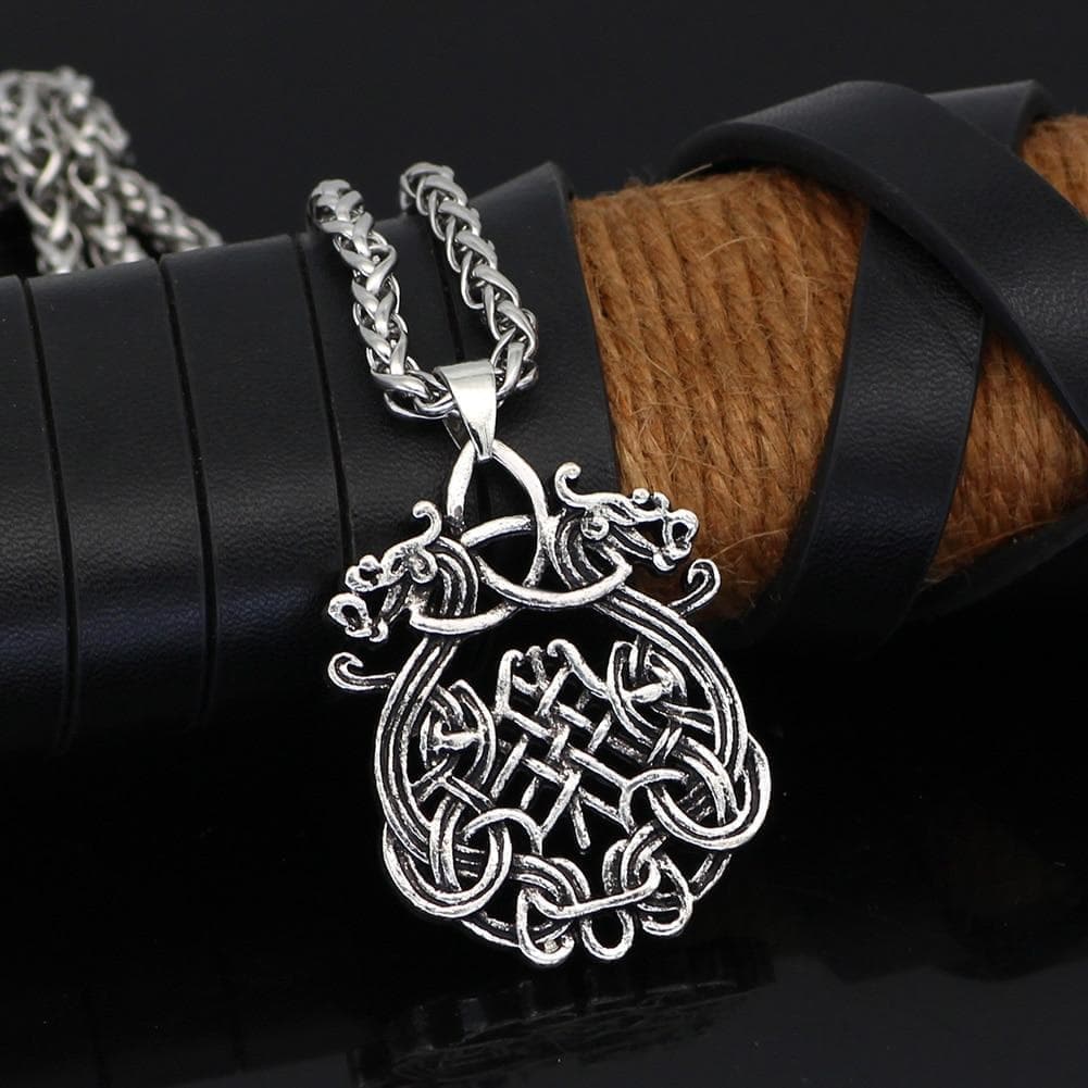 Necklaces Vikings Dragon Fafnir Stainless Steel Necklace Ancient Treasures Ancientreasures Viking Odin Thor Mjolnir Celtic Ancient Egypt Norse Norse Mythology