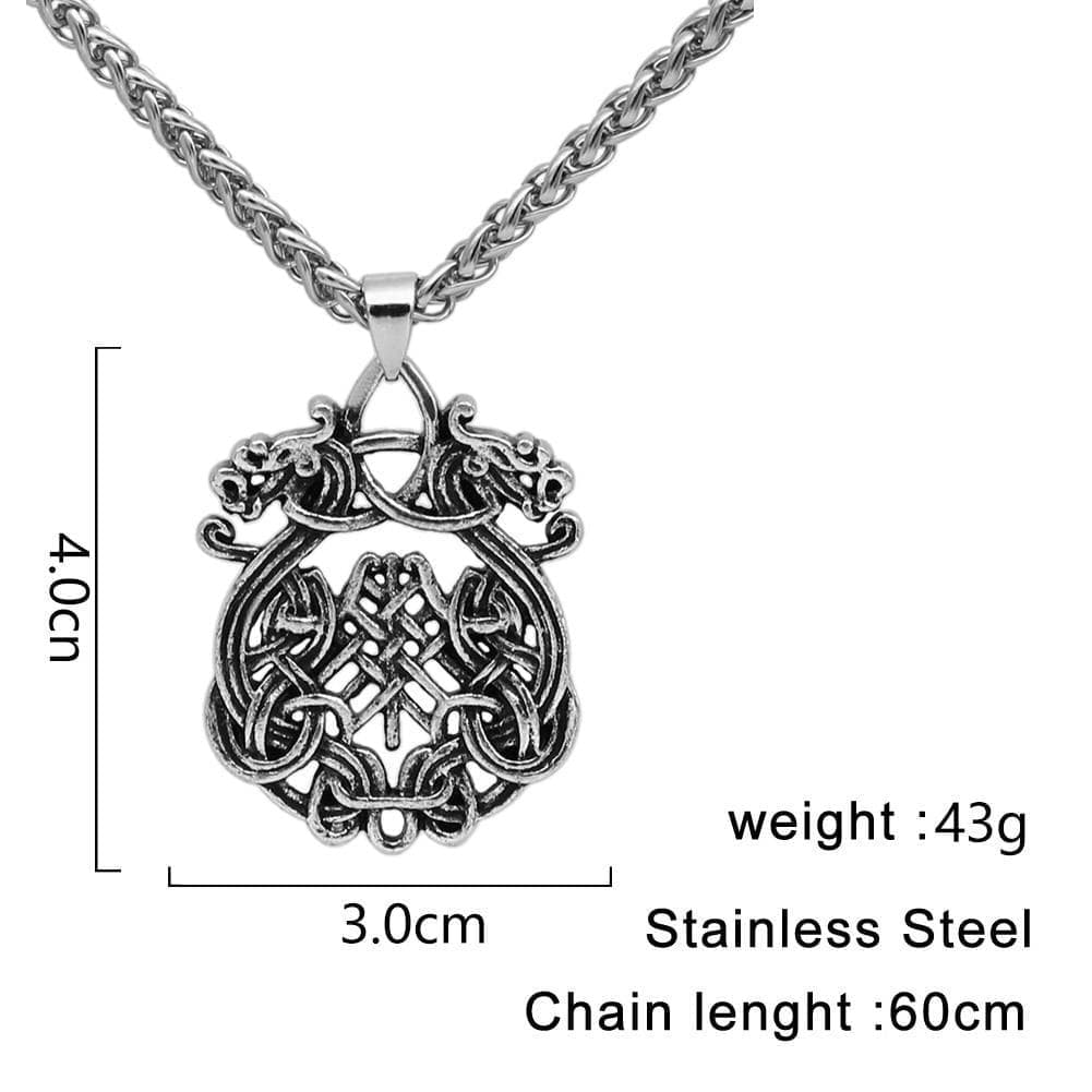 Necklaces Vikings Dragon Fafnir Stainless Steel Necklace Ancient Treasures Ancientreasures Viking Odin Thor Mjolnir Celtic Ancient Egypt Norse Norse Mythology