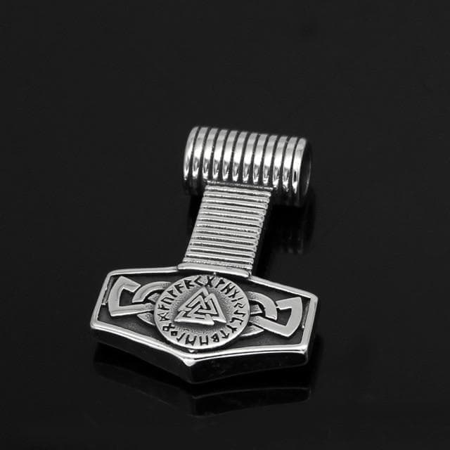 Necklaces Vikings Hammer Valknut Stainless Steel Necklace Ancient Treasures Ancientreasures Viking Odin Thor Mjolnir Celtic Ancient Egypt Norse Norse Mythology