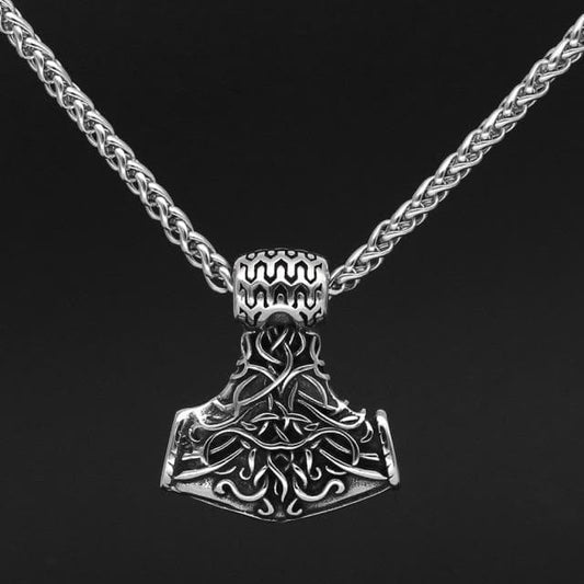 Necklaces Vikings Mjolnir Stainless Steel Chain Necklace Ancient Treasures Ancientreasures Viking Odin Thor Mjolnir Celtic Ancient Egypt Norse Norse Mythology