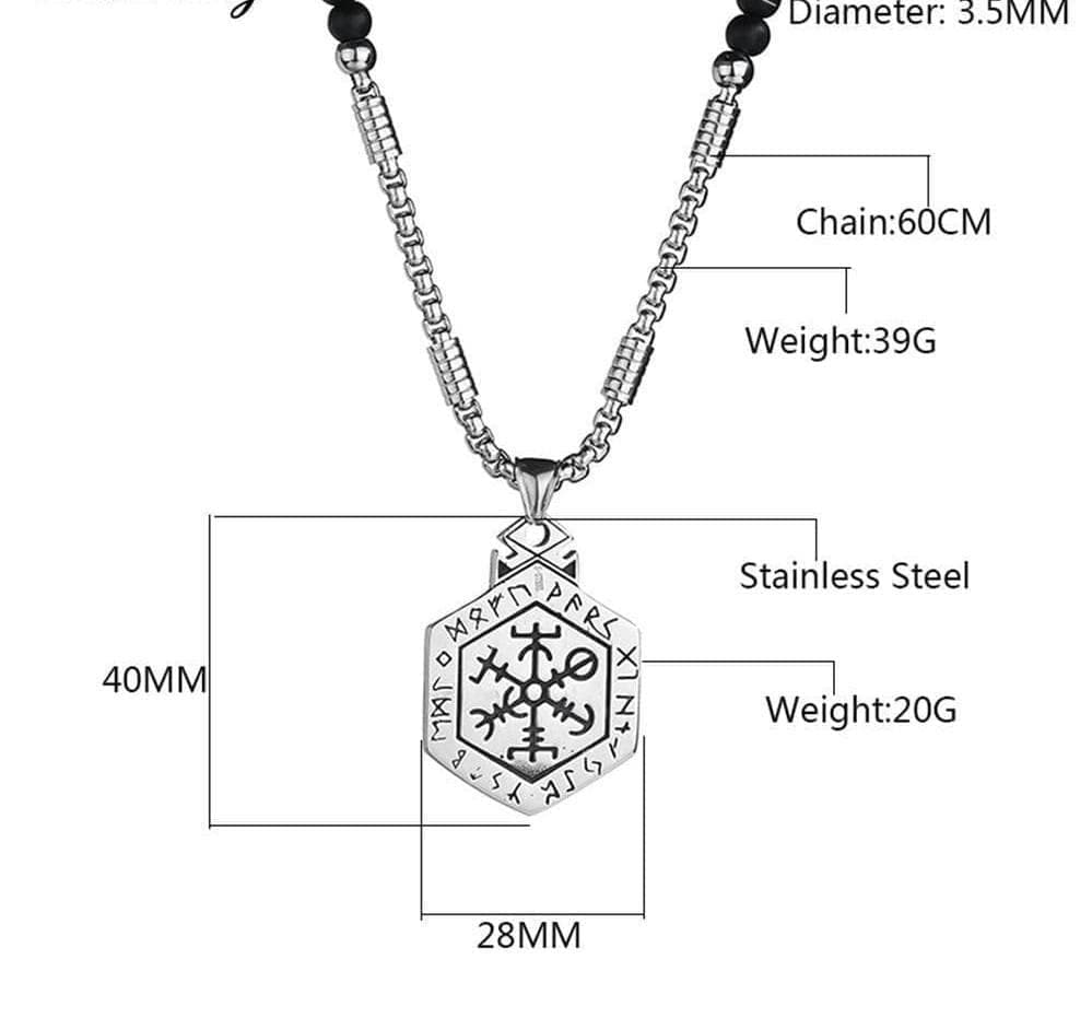 Necklaces Vikings Vegvisir Stainless Steel Necklace Ancient Treasures Ancientreasures Viking Odin Thor Mjolnir Celtic Ancient Egypt Norse Norse Mythology