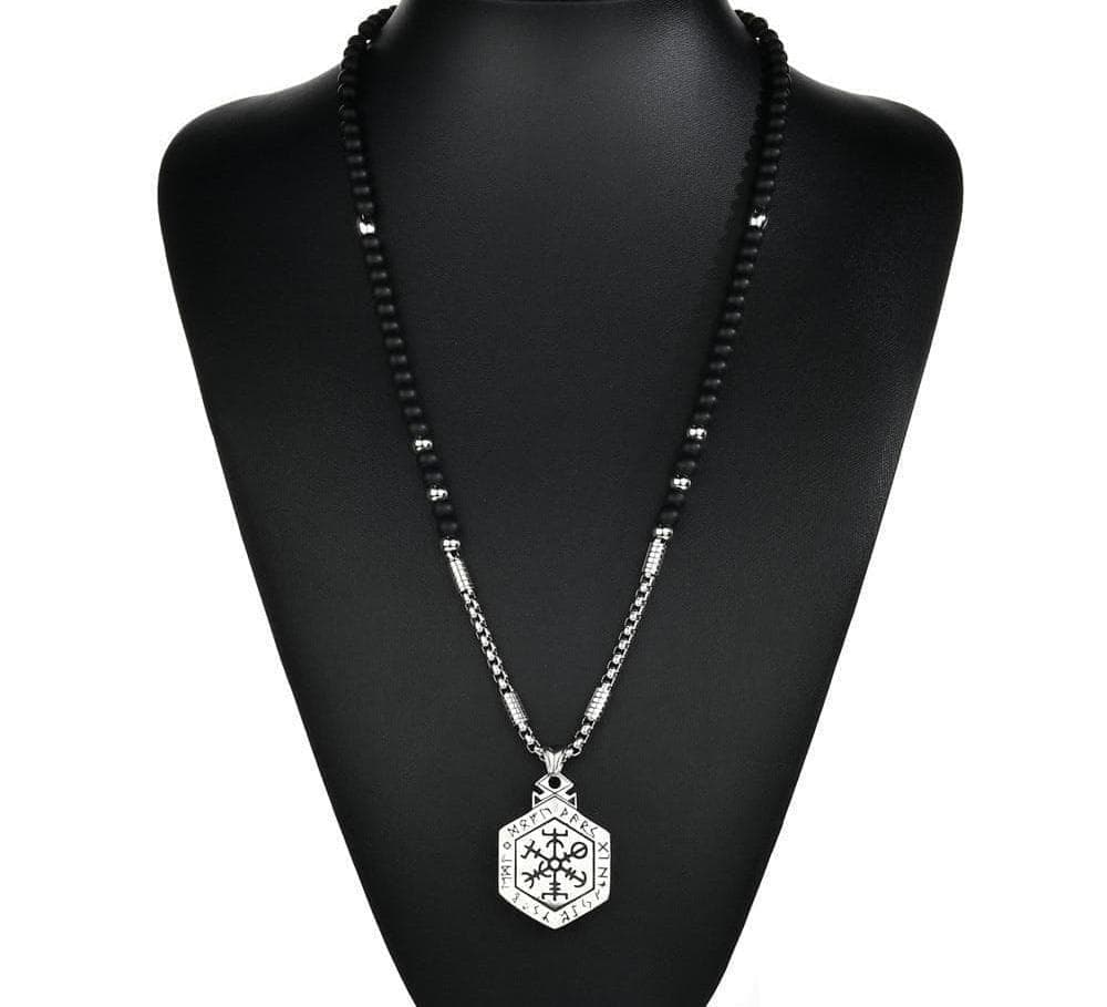 Necklaces Vikings Vegvisir Stainless Steel Necklace Ancient Treasures Ancientreasures Viking Odin Thor Mjolnir Celtic Ancient Egypt Norse Norse Mythology