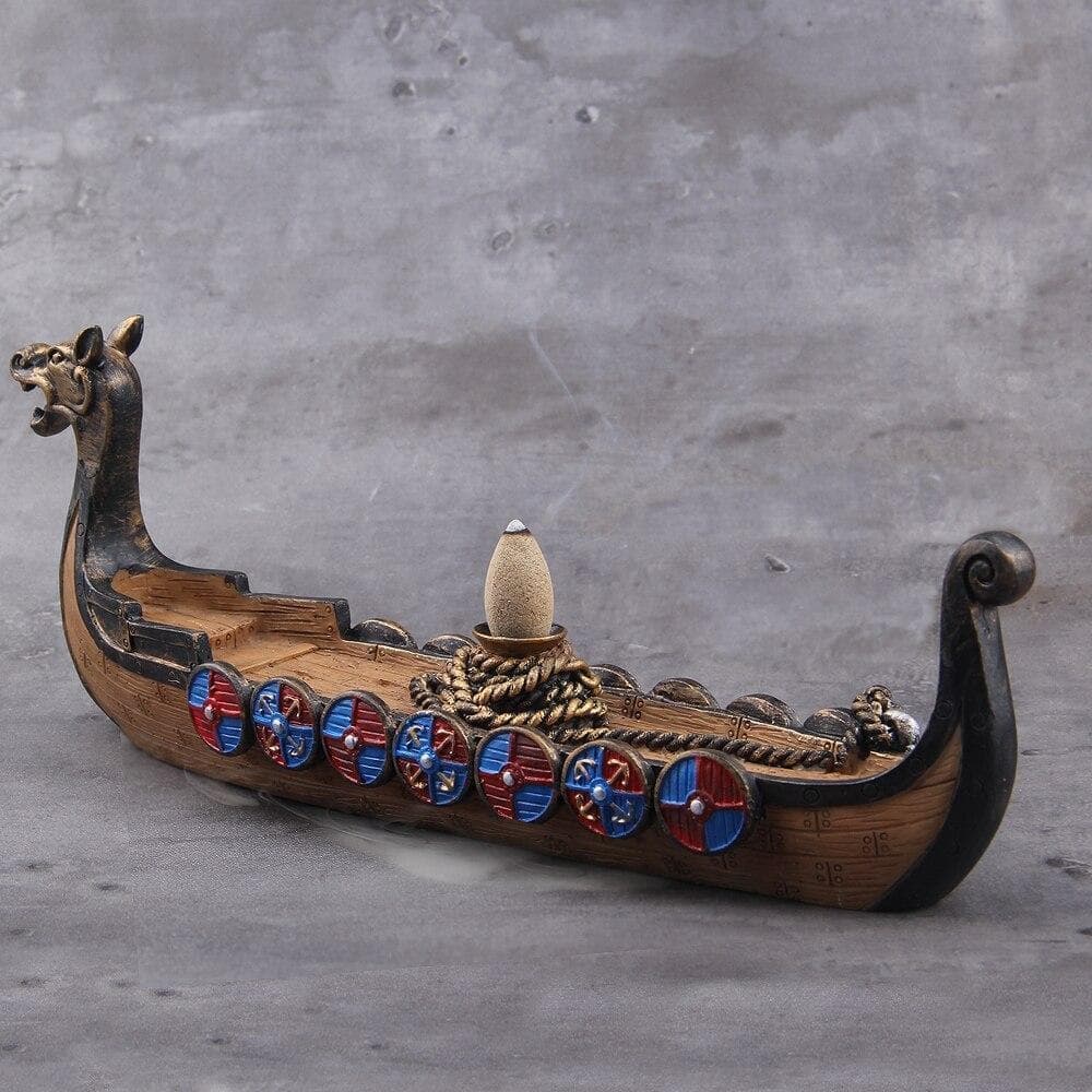 Oil Diffusers & Incense Holders Viking Ship Waterfall Incense Holder Ancient Treasures Ancientreasures Viking Odin Thor Mjolnir Celtic Ancient Egypt Norse Norse Mythology