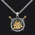Pendant and Necklace Gold plated Vikings Valknut and Sword Stainless Steel Necklace Ancient Treasures Ancientreasures Viking Odin Thor Mjolnir Celtic Ancient Egypt Norse Norse Mythology