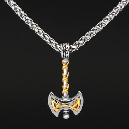 Pendant and Necklace Vikings Axe Celtic Knot Stainless Steel Necklace Ancient Treasures Ancientreasures Viking Odin Thor Mjolnir Celtic Ancient Egypt Norse Norse Mythology