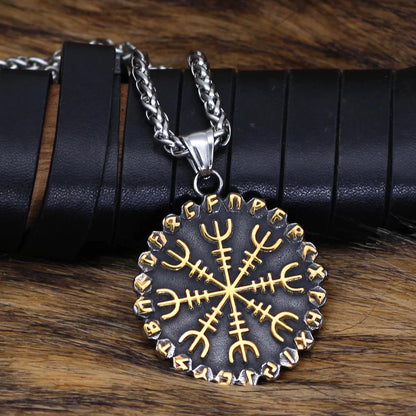 Pendant and Necklace Vikings Helm of Awe Compass Rune Pendant Necklace Ancient Treasures Ancientreasures Viking Odin Thor Mjolnir Celtic Ancient Egypt Norse Norse Mythology