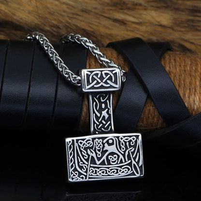 Pendant and Necklace Vikings Mjolnir Longship Stainless Steel Pendant Necklace Ancient Treasures Ancientreasures Viking Odin Thor Mjolnir Celtic Ancient Egypt Norse Norse Mythology