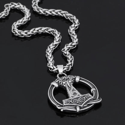 Pendant and Necklace Vikings Mjolnir Stainless Steel Pendant Necklace Ancient Treasures Ancientreasures Viking Odin Thor Mjolnir Celtic Ancient Egypt Norse Norse Mythology