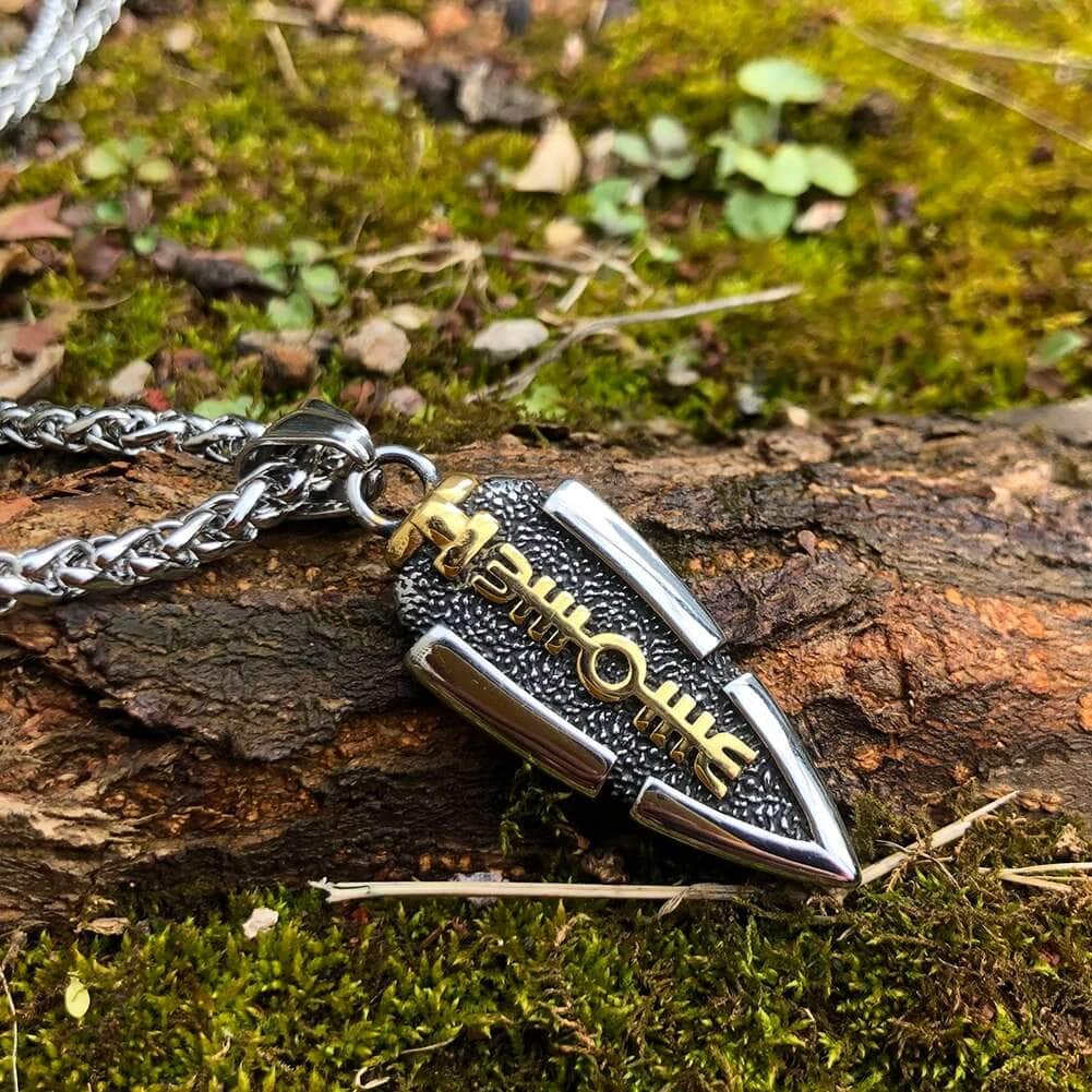 Pendant and Necklace Vikings Odin's Gungir Valknut Stainless Steel Necklace Ancient Treasures Ancientreasures Viking Odin Thor Mjolnir Celtic Ancient Egypt Norse Norse Mythology