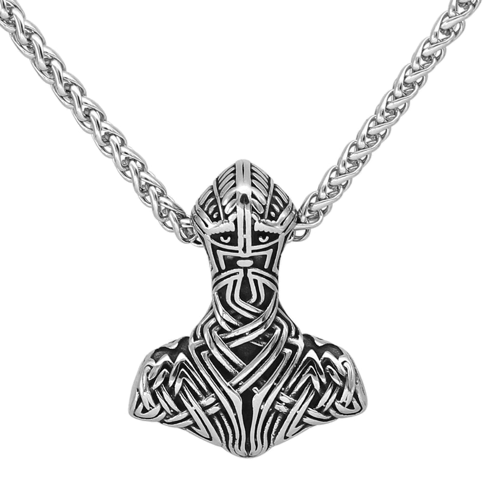 Pendant and Necklace Vikings Thor Hammer Warrior Stainless Steel Necklace Ancient Treasures Ancientreasures Viking Odin Thor Mjolnir Celtic Ancient Egypt Norse Norse Mythology