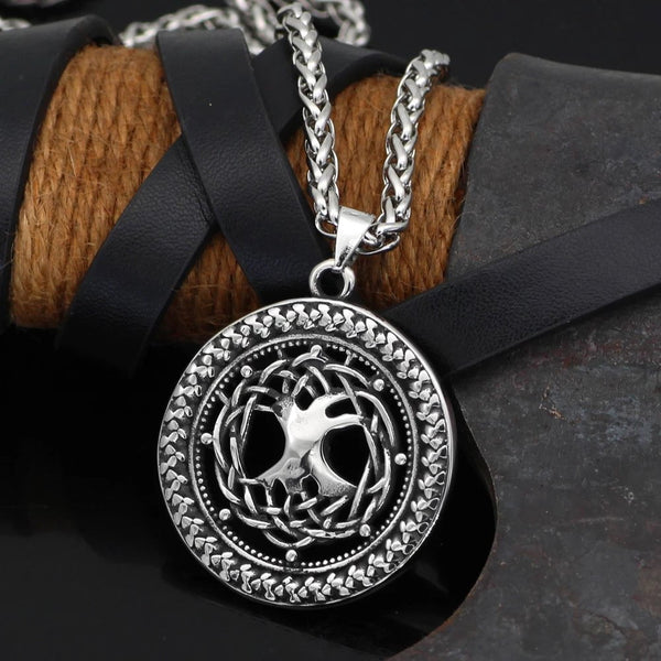 Vikings Yggdrasil Tree of Life Stainless Steel Necklace - Ancient ...