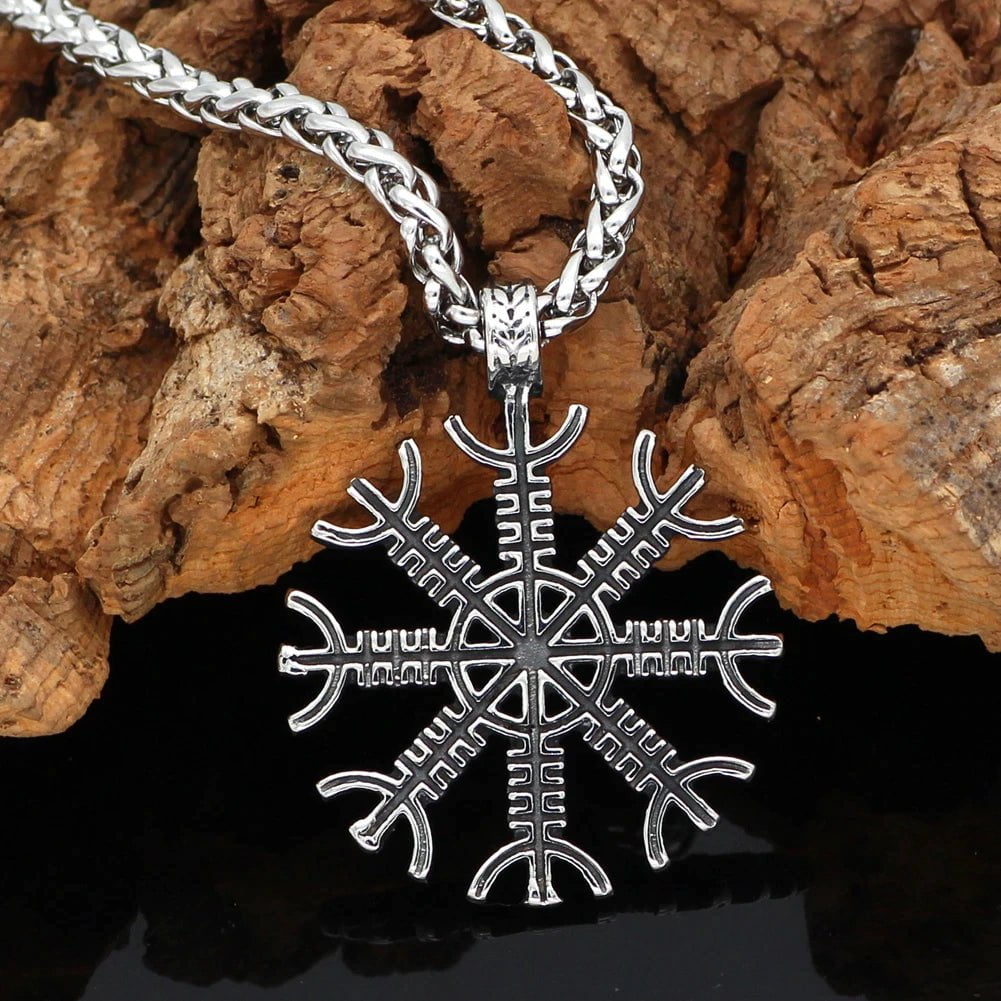 Pendant and Necklaces Stainless Steel Vikings Vegvisir Compass Stainless Steel Necklace Ancient Treasures Ancientreasures Viking Odin Thor Mjolnir Celtic Ancient Egypt Norse Norse Mythology