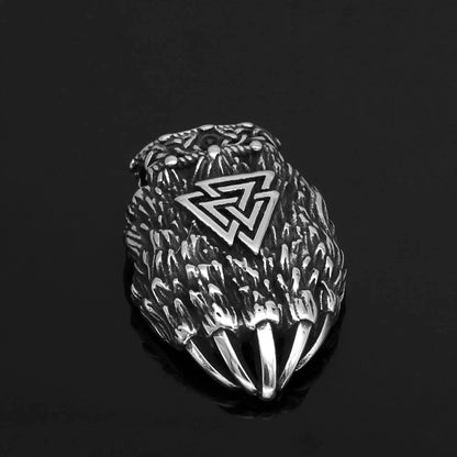 Pendant and Necklaces Vikings Bear Paw Valknut Stainless Steel Necklace Ancient Treasures Ancientreasures Viking Odin Thor Mjolnir Celtic Ancient Egypt Norse Norse Mythology