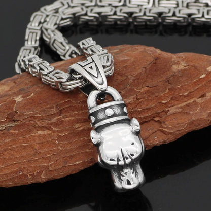 Pendant and Necklaces Vikings Fenrir Head Stainless Steel Pendant Necklace Ancient Treasures Ancientreasures Viking Odin Thor Mjolnir Celtic Ancient Egypt Norse Norse Mythology