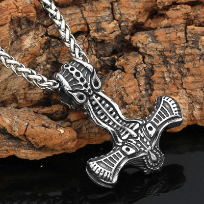 Pendant and Necklaces Vikings Mjolnir and Celtic Knot Stainless Steel Necklace Ancient Treasures Ancientreasures Viking Odin Thor Mjolnir Celtic Ancient Egypt Norse Norse Mythology