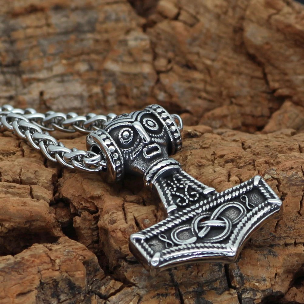 Pendant and Necklaces Vikings Mjolnir and Celtic Knot Stainless Steel Necklace Ancient Treasures Ancientreasures Viking Odin Thor Mjolnir Celtic Ancient Egypt Norse Norse Mythology