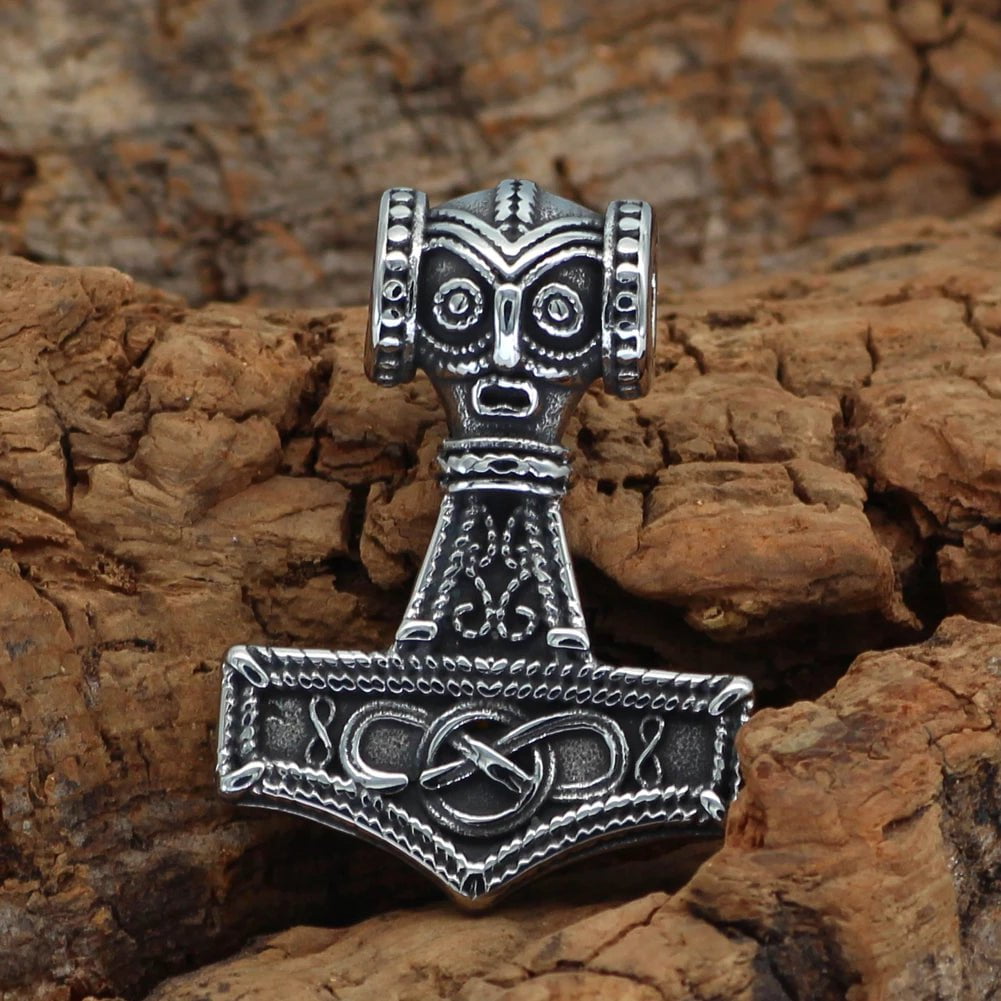 Pendant and Necklaces Vikings Mjolnir and Celtic Knot Stainless Steel Necklace Ancient Treasures Ancientreasures Viking Odin Thor Mjolnir Celtic Ancient Egypt Norse Norse Mythology