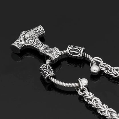 Pendant and Necklaces Vikings Mjolnir Stainless Steel Pendant Necklace Ancient Treasures Ancientreasures Viking Odin Thor Mjolnir Celtic Ancient Egypt Norse Norse Mythology