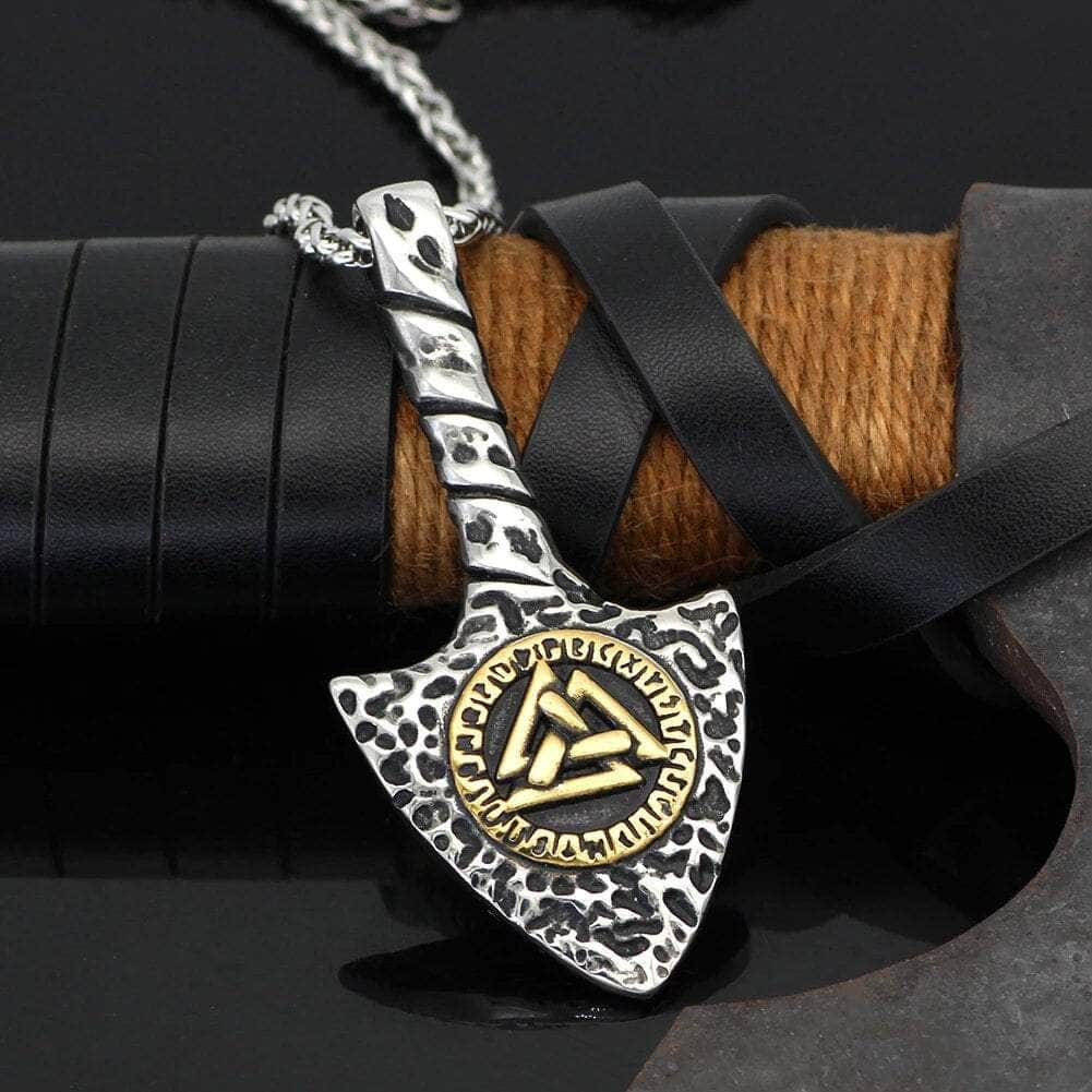 Pendant and Necklaces Vikings Runes and Valknut Stainless Steel Necklace Ancient Treasures Ancientreasures Viking Odin Thor Mjolnir Celtic Ancient Egypt Norse Norse Mythology