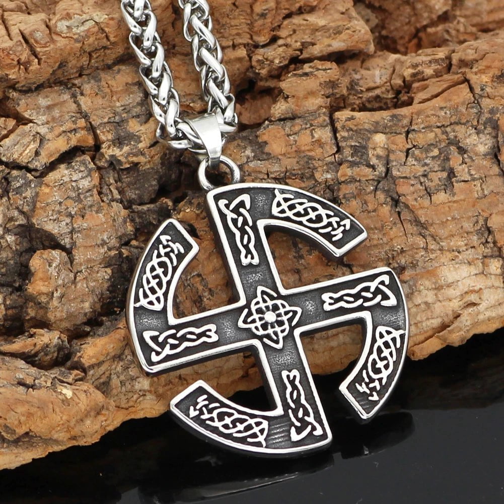 Pendant and Necklaces Vikings The Kolovrat Stainless Steel Amulet Necklace Ancient Treasures Ancientreasures Viking Odin Thor Mjolnir Celtic Ancient Egypt Norse Norse Mythology