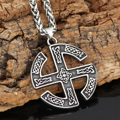 Pendant and Necklaces Vikings The Kolovrat Stainless Steel Amulet Necklace Ancient Treasures Ancientreasures Viking Odin Thor Mjolnir Celtic Ancient Egypt Norse Norse Mythology