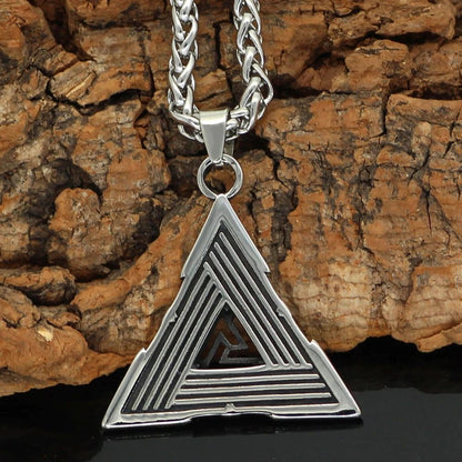 Pendant and Necklaces Vikings Valknut and Raven Stainless Steel Necklace Ancient Treasures Ancientreasures Viking Odin Thor Mjolnir Celtic Ancient Egypt Norse Norse Mythology