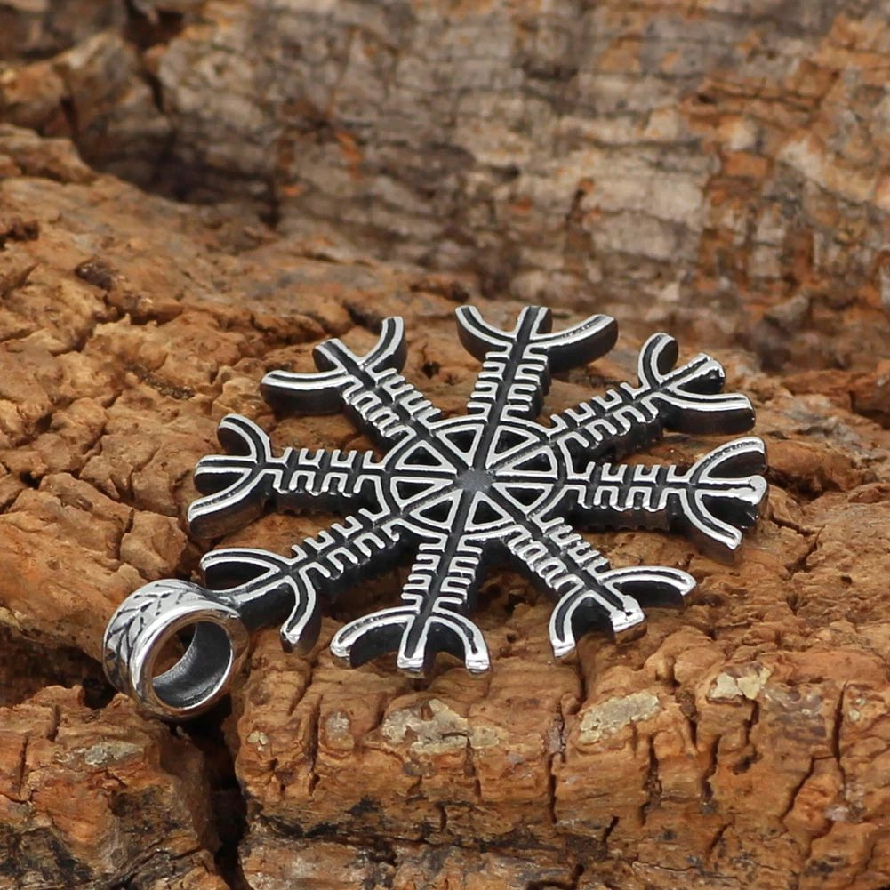 Pendant and Necklaces Vikings Vegvisir Compass Stainless Steel Necklace Ancient Treasures Ancientreasures Viking Odin Thor Mjolnir Celtic Ancient Egypt Norse Norse Mythology