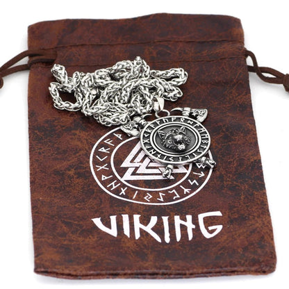 Pendant and Necklaces Vikings Wolf Axe and Rune Stainless Steel Necklace Ancient Treasures Ancientreasures Viking Odin Thor Mjolnir Celtic Ancient Egypt Norse Norse Mythology